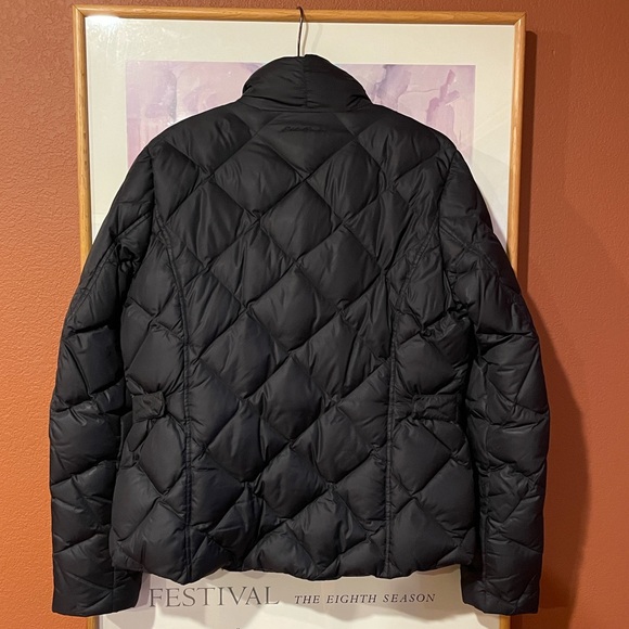 Eddie Bauer Premium 700 Fill Goose Down Black Puffer Jacket, Size L - Picture 3 of 8